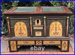 Antique Danish 1725 Dowry Wedding Chest Trunk w Painted Folk Art 295 YEARS OLD