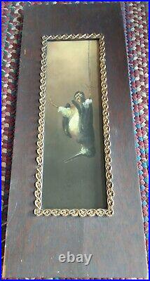 Antique Dead Woodcock Game Bird Hunting Still Life Pastel Painting Trompe L'oeil