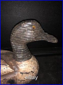 Antique Early 20thC American Folk Art Carved & Painted Working Decoy NR