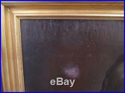 Antique Early American Folk Art Portrait Painting Lovely Last Price Reduction