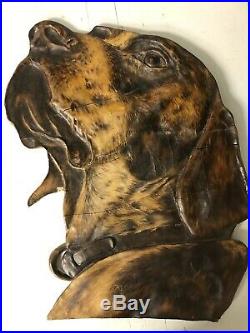 Antique Figural Hound Dog handpainted die cut Folk Art Tavern or Trade Sign