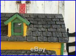 Antique Folk Art Doll / Bird House Architectural Model Wood Ooak Original Paint