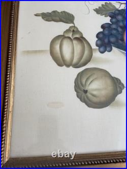 Antique Folk Art Signed Theorem Painting By Ruth S Szalasny 25x 32