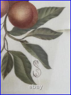 Antique Folk Art Signed Theorem Painting By Ruth S Szalasny 25x 32