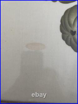 Antique Folk Art Signed Theorem Painting By Ruth S Szalasny 25x 32