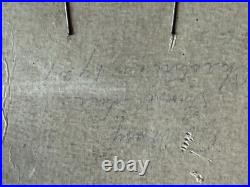 Antique Folk Art Watercolor Painting New Franklin Bridge Chambersburg Pa Penn