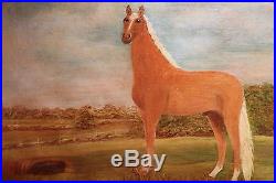 Antique Folk Art / outsider Oil Painting, Horse