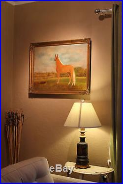 Antique Folk Art / outsider Oil Painting, Horse