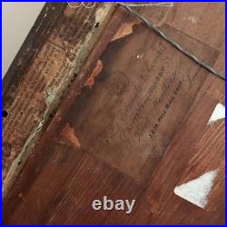 Antique French School Painting Children Playing Student Classroom Genre Folk Art