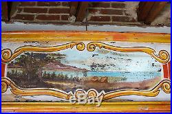Antique Hand-Painted Carousel Panel, Folk Art/ Architectural Sign