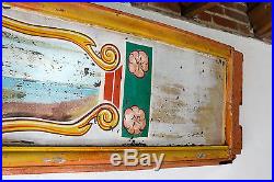 Antique Hand-Painted Carousel Panel, Folk Art/ Architectural Sign