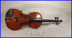 Antique Italian French Violin Folk Painting Soldiers