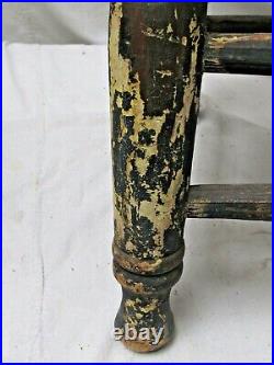 Antique Mexican Painted Wood Arm Chair c. 1910