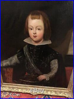 Antique Museum Quality Folk Art Portrait Painting of Young Noble Boy