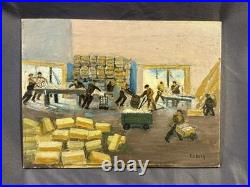 Antique Nautical Folk Art Painting Provincetown Cape Cod Signed Charles Doeg