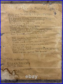 Antique Nautical Folk Art Painting Provincetown Cape Cod Signed Charles Doeg