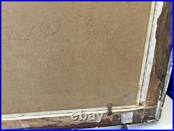 Antique Oil Painting Floral Still Life Signed Ornate Gold Frame 28 x 24