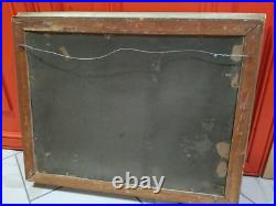 Antique Original Folk Art Painting oil on old board Artist Unknown no info