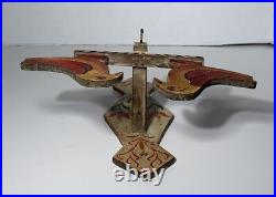 Antique PENNSYLVANIA AMERICAN FOLK ART WALL HANGER BIRDS CARVED & PAINTED WOOD