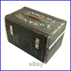 Antique Painted Magician's Box c. 1900 Zurando the Great Folk Art AAFA