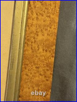 Antique Primitive Folk Art Portrait Watercolor Painting with Birdseye Maple Frame