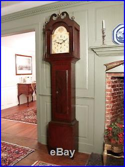Antique Seth Thomas Folk Art Painted Grandfather Clock