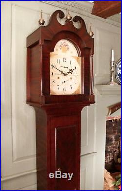 Antique Seth Thomas Folk Art Painted Grandfather Clock