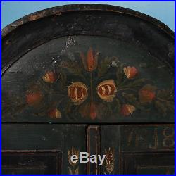 Antique Swedish Folk Art Painted Hanging Cupboard