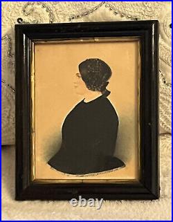Antique Victorian Mourning Portrait Miniature 1854 Signed Folk Art W Murray