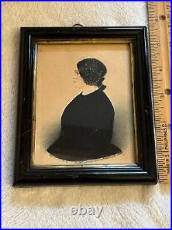 Antique Victorian Mourning Portrait Miniature 1854 Signed Folk Art W Murray