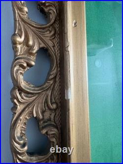 Antique Victorian Portrait Charcoal on Paper Laid on Canvas c1870s Framed