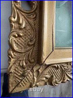 Antique Victorian Portrait Charcoal on Paper Laid on Canvas c1870s Framed