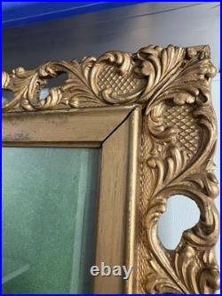 Antique Victorian Portrait Charcoal on Paper Laid on Canvas c1870s Framed