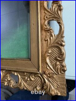 Antique Victorian Portrait Charcoal on Paper Laid on Canvas c1870s Framed