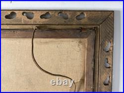 Antique Victorian Portrait Charcoal on Paper Laid on Canvas c1870s Framed