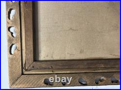 Antique Victorian Portrait Charcoal on Paper Laid on Canvas c1870s Framed