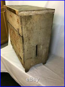 Antique Wooden Patent Beehive Paint Decorated Folk Art