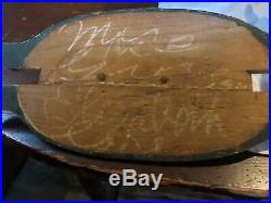 Antique folk art paint decorated brides box signed Miss Gracie Elizabeth, Erie