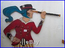 Antique folk art weathervane-one of a pair-32tallx17.5wide-painted sheet iron