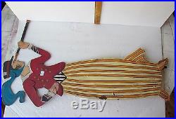 Antique folk art weathervane-one of a pair-32tallx17.5wide-painted sheet iron