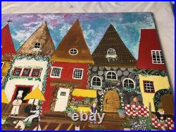 Artist Allison Merriweatherlarge 24 width X38 length(Colorful Village)