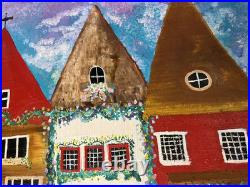 Artist Allison Merriweatherlarge 24 width X38 length(Colorful Village)