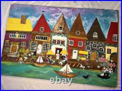 Artist Allison Merriweatherlarge 24 width X38 length(Colorful Village)