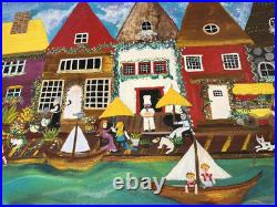 Artist Allison Merriweatherlarge 24 width X38 length(Colorful Village)