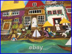 Artist Allison Merriweatherlarge 24 width X38 length(Colorful Village)