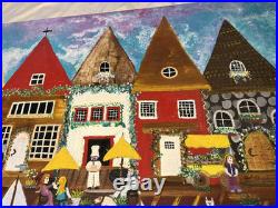 Artist Allison Merriweatherlarge 24 width X38 length(Colorful Village)