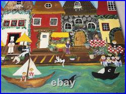 Artist Allison Merriweatherlarge 24 width X38 length(Colorful Village)