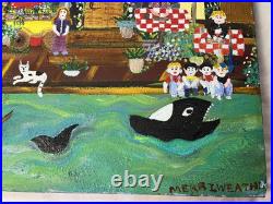 Artist Allison Merriweatherlarge 24 width X38 length(Colorful Village)