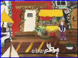 Artist Allison Merriweatherlarge 24 width X38 length(Colorful Village)