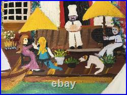 Artist Allison Merriweatherlarge 24 width X38 length(Colorful Village)